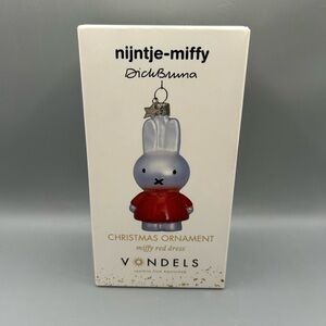 Nijntje-Miffy RED Dress Vondels Glass Christmas Ornament NEW